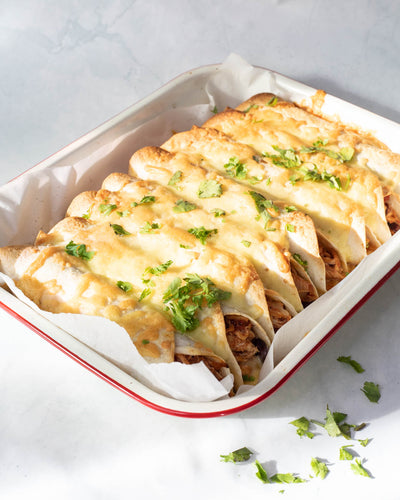 Chicken and Bean Enchiladas